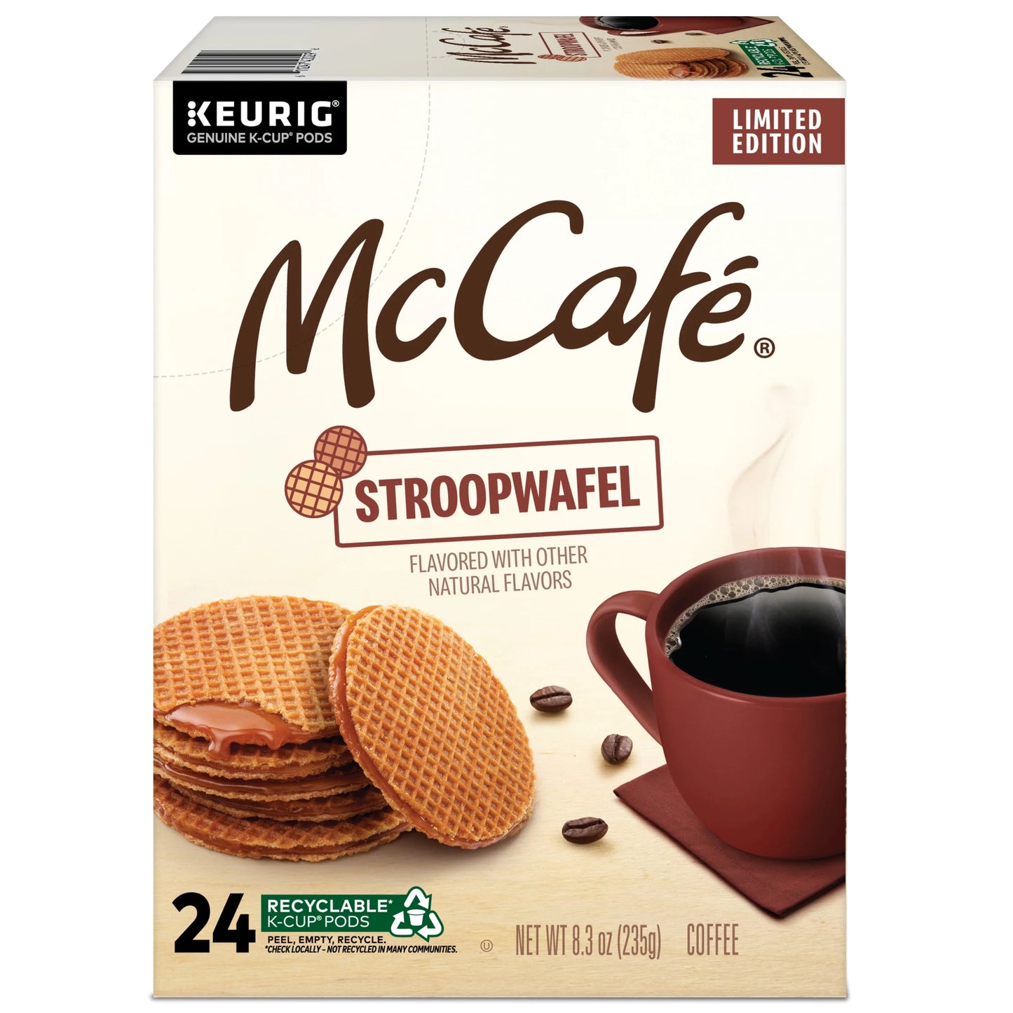 , Stroopwafel Light Roast K-Cup Coffee Pods, 24 Count