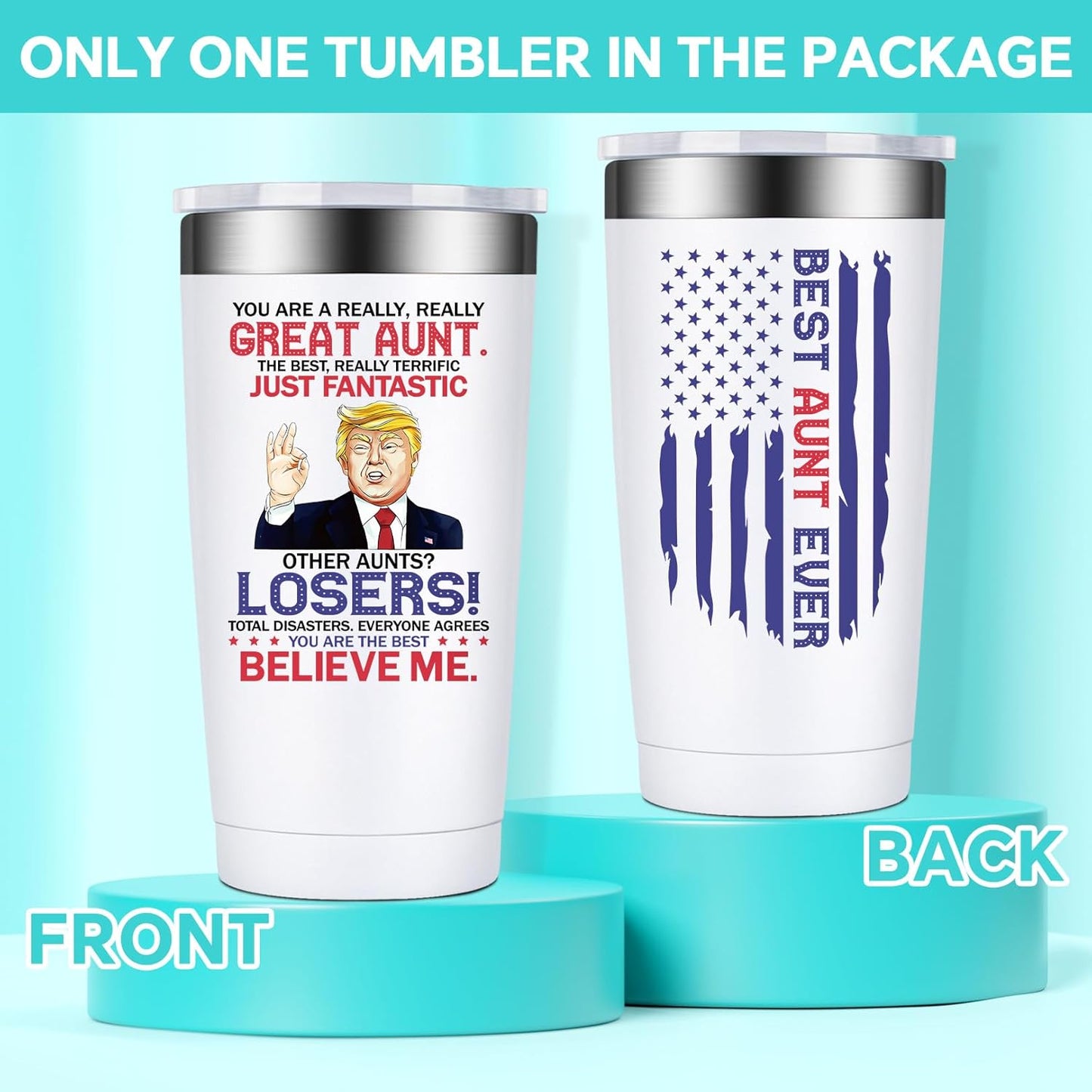 Aunt Gifts - Christmas Gifts for Aunts - Best Aunt Ever Gift - Auntie Gift Ideas - 20Oz Tumbler Cup