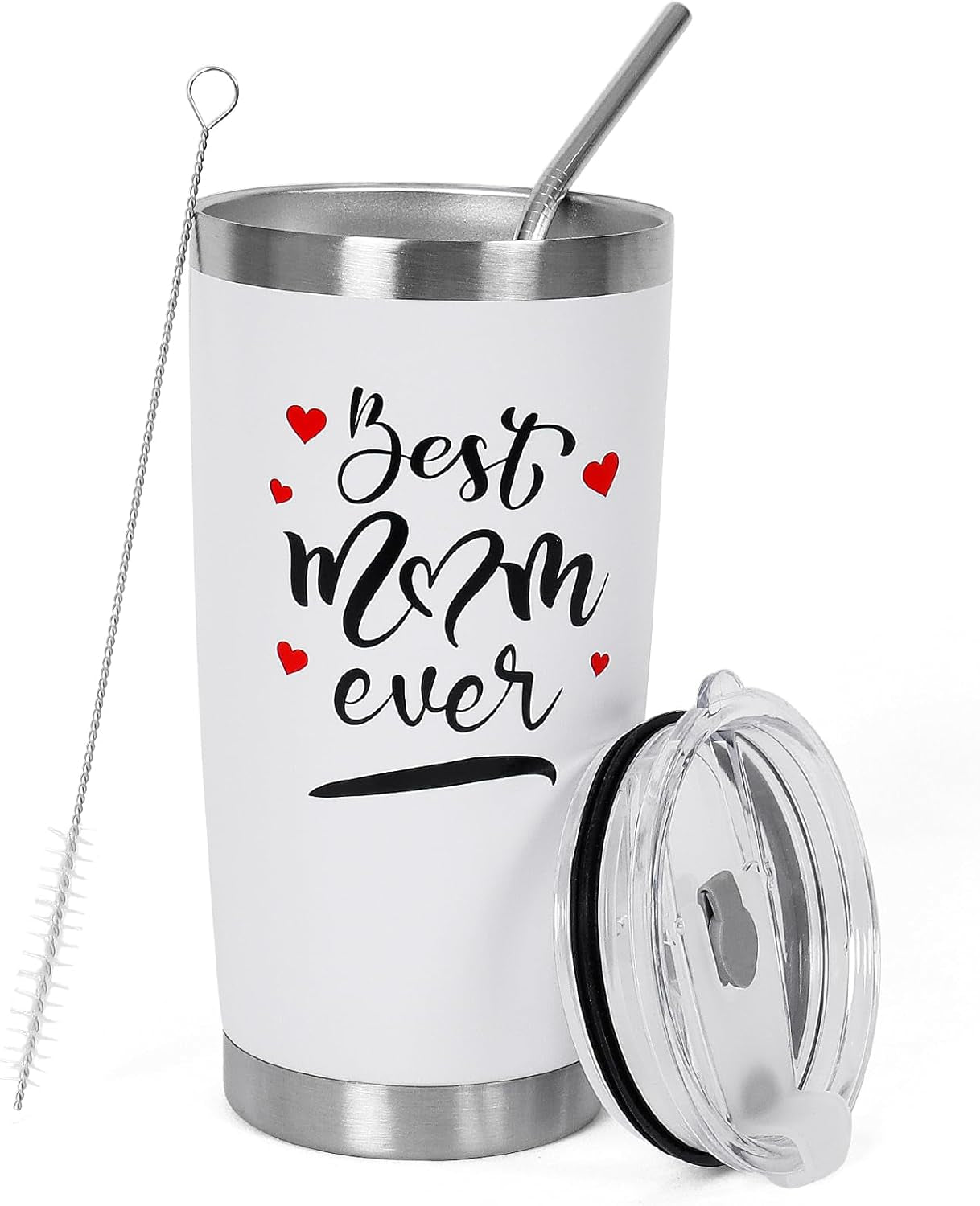 Best Mom Ever Gifts Mom Tumbler Mug, 20 Oz Coffee Tumbler Cup Gifts for Mom From