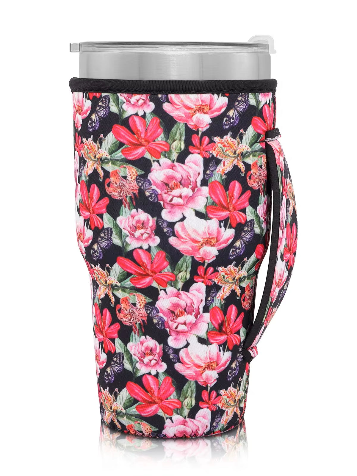 1Pack Reusable Iced Coffee Cup Sleeve Neoprene Insulated Sleeves Cup Cover Holder Idea for 30Oz-32Oz Tumbler Cup