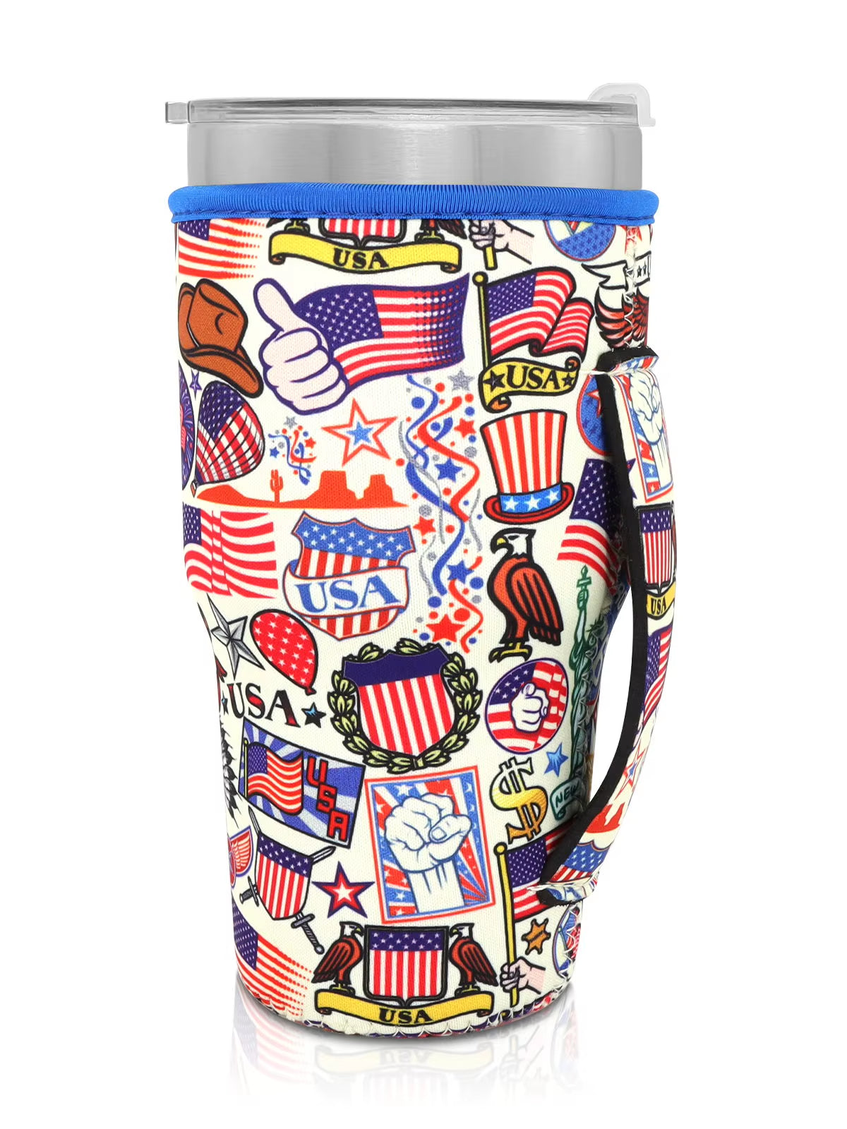 1Pack Reusable Iced Coffee Cup Sleeve Neoprene Insulated Sleeves Cup Cover Holder Idea for 30Oz-32Oz Tumbler Cup