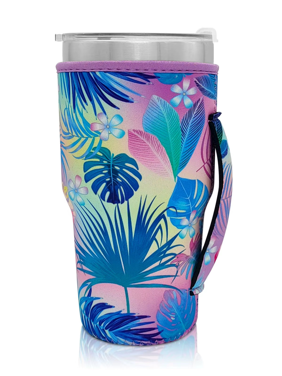 1Pack Reusable Iced Coffee Cup Sleeve Neoprene Insulated Sleeves Cup Cover Holder Idea for 30Oz-32Oz Tumbler Cup