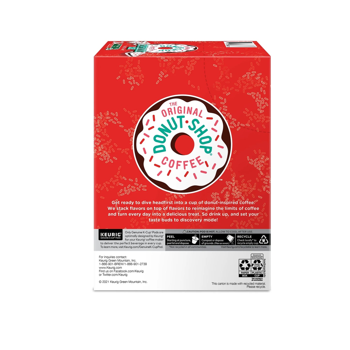 , Peppermint Bark Light Roast K-Cup Coffee Pods, 24 Count