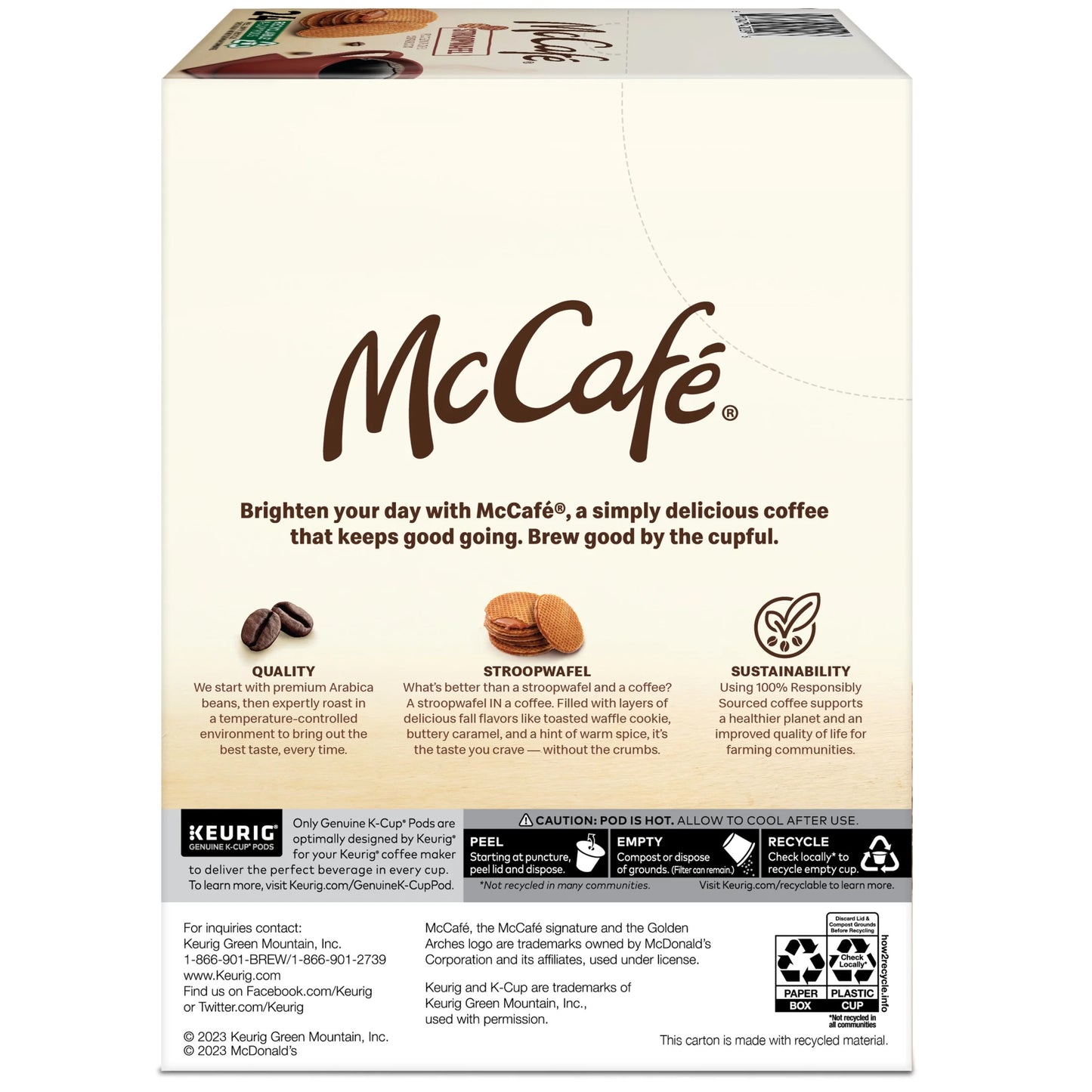 , Stroopwafel Light Roast K-Cup Coffee Pods, 24 Count
