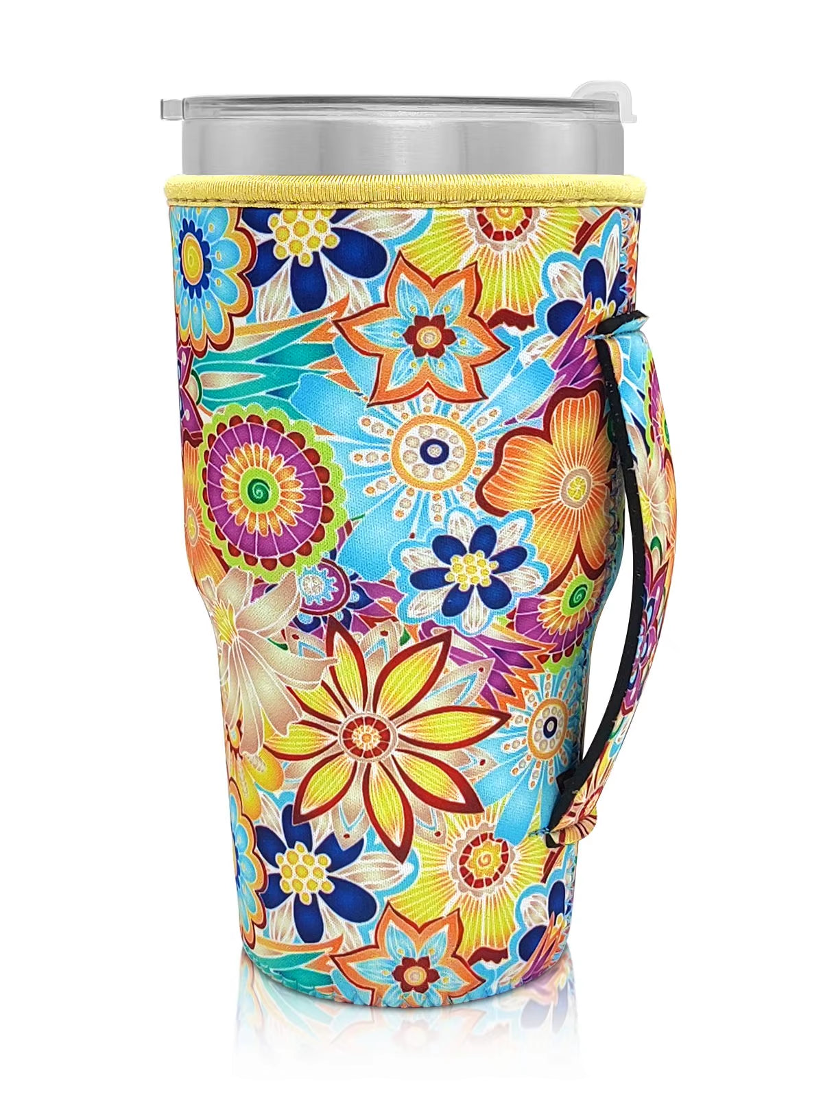 1Pack Reusable Iced Coffee Cup Sleeve Neoprene Insulated Sleeves Cup Cover Holder Idea for 30Oz-32Oz Tumbler Cup