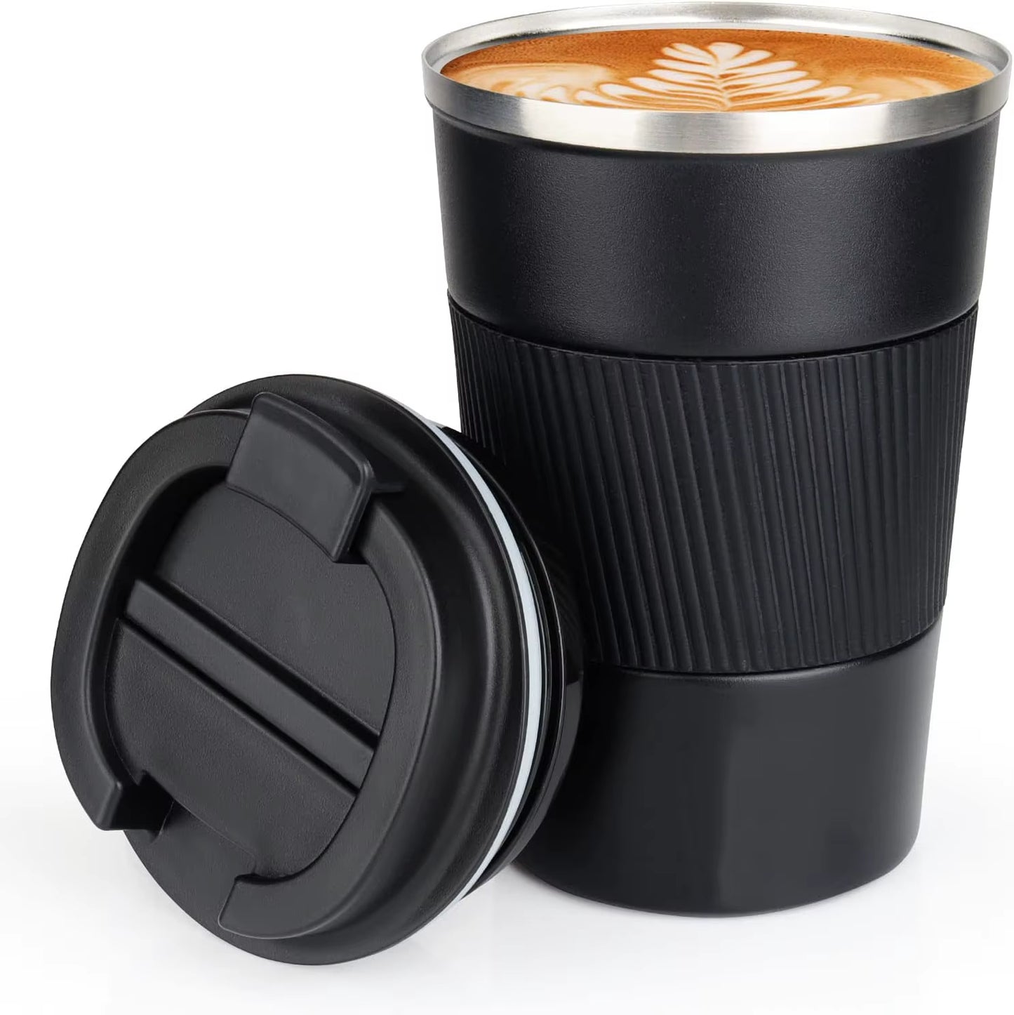 12OZ/17OZ Insulated Coffee Travel Mug Double Wall Stainless Steel Reusable Coffee Tumbler with Leakproof Lid for Ho