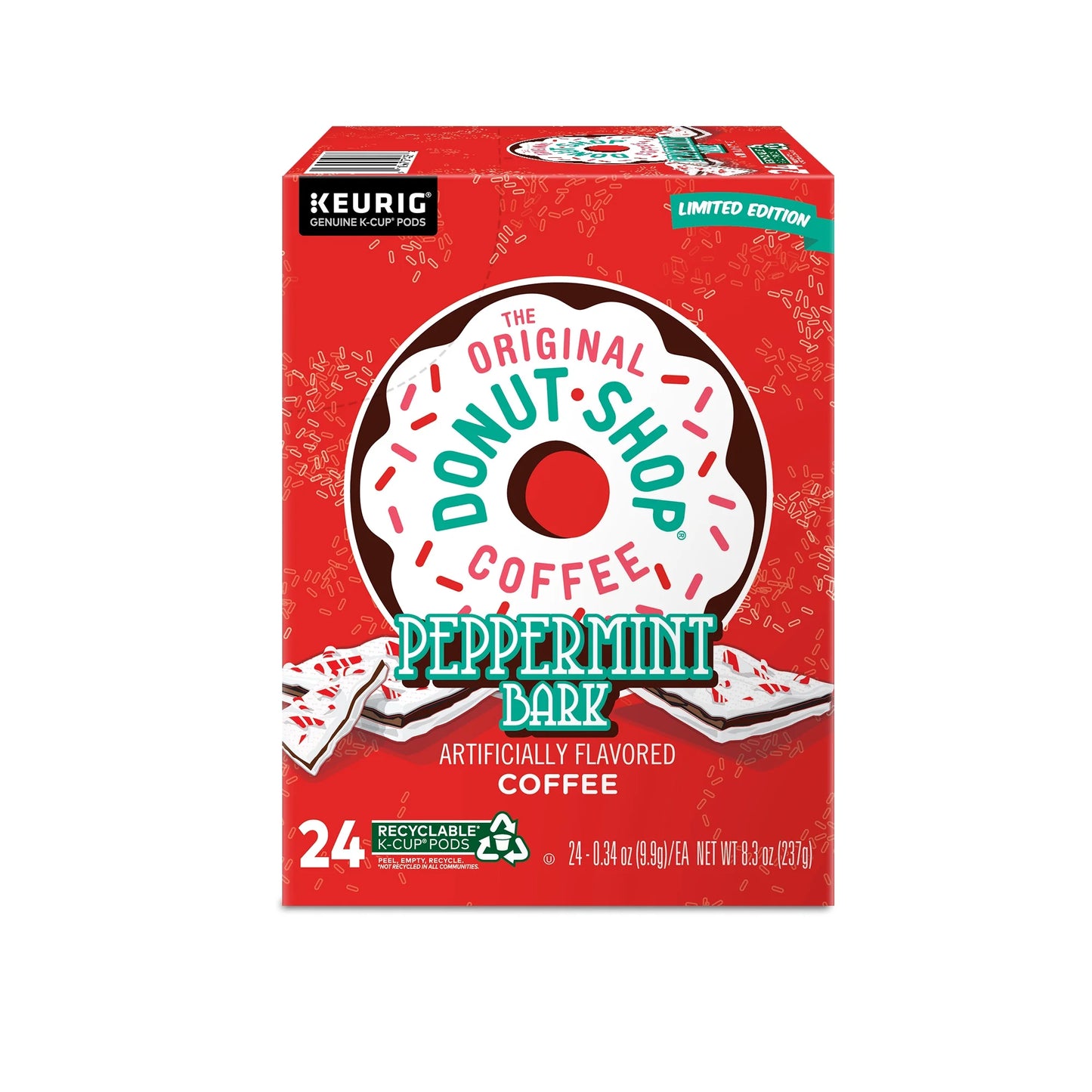 , Peppermint Bark Light Roast K-Cup Coffee Pods, 24 Count