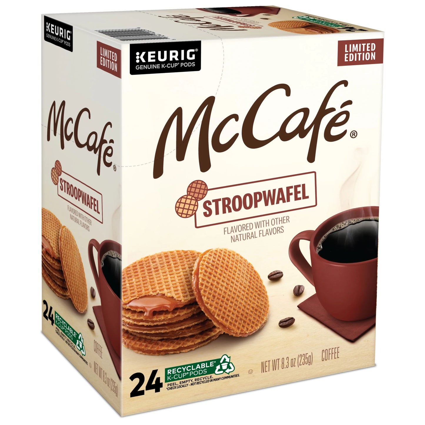 , Stroopwafel Light Roast K-Cup Coffee Pods, 24 Count