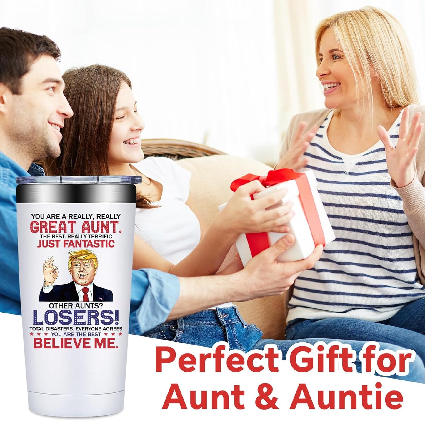 Aunt Gifts - Christmas Gifts for Aunts - Best Aunt Ever Gift - Auntie Gift Ideas - 20Oz Tumbler Cup