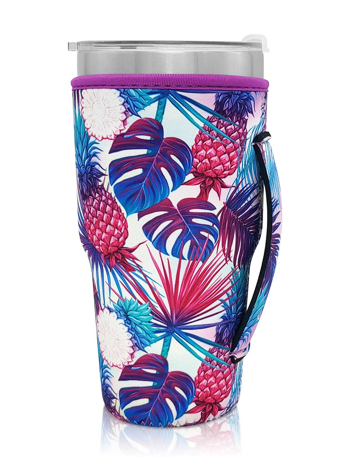 1Pack Reusable Iced Coffee Cup Sleeve Neoprene Insulated Sleeves Cup Cover Holder Idea for 30Oz-32Oz Tumbler Cup
