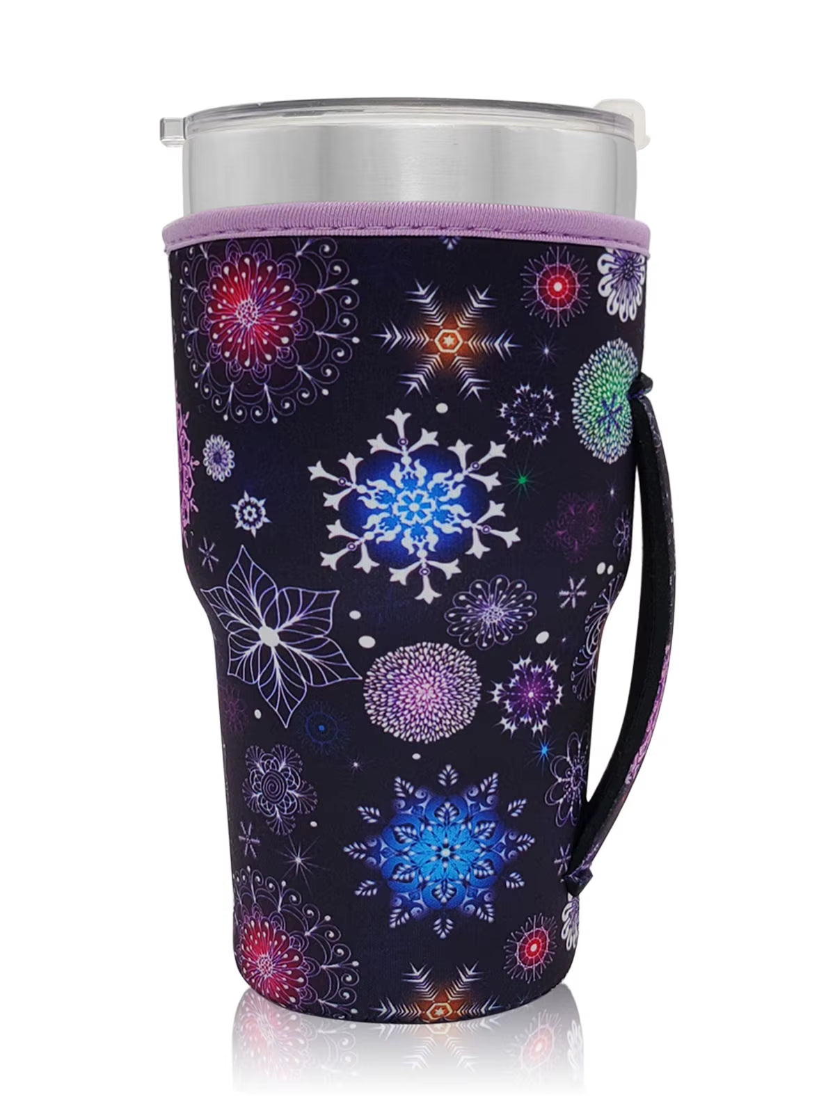 1Pack Reusable Iced Coffee Cup Sleeve Neoprene Insulated Sleeves Cup Cover Holder Idea for 30Oz-32Oz Tumbler Cup