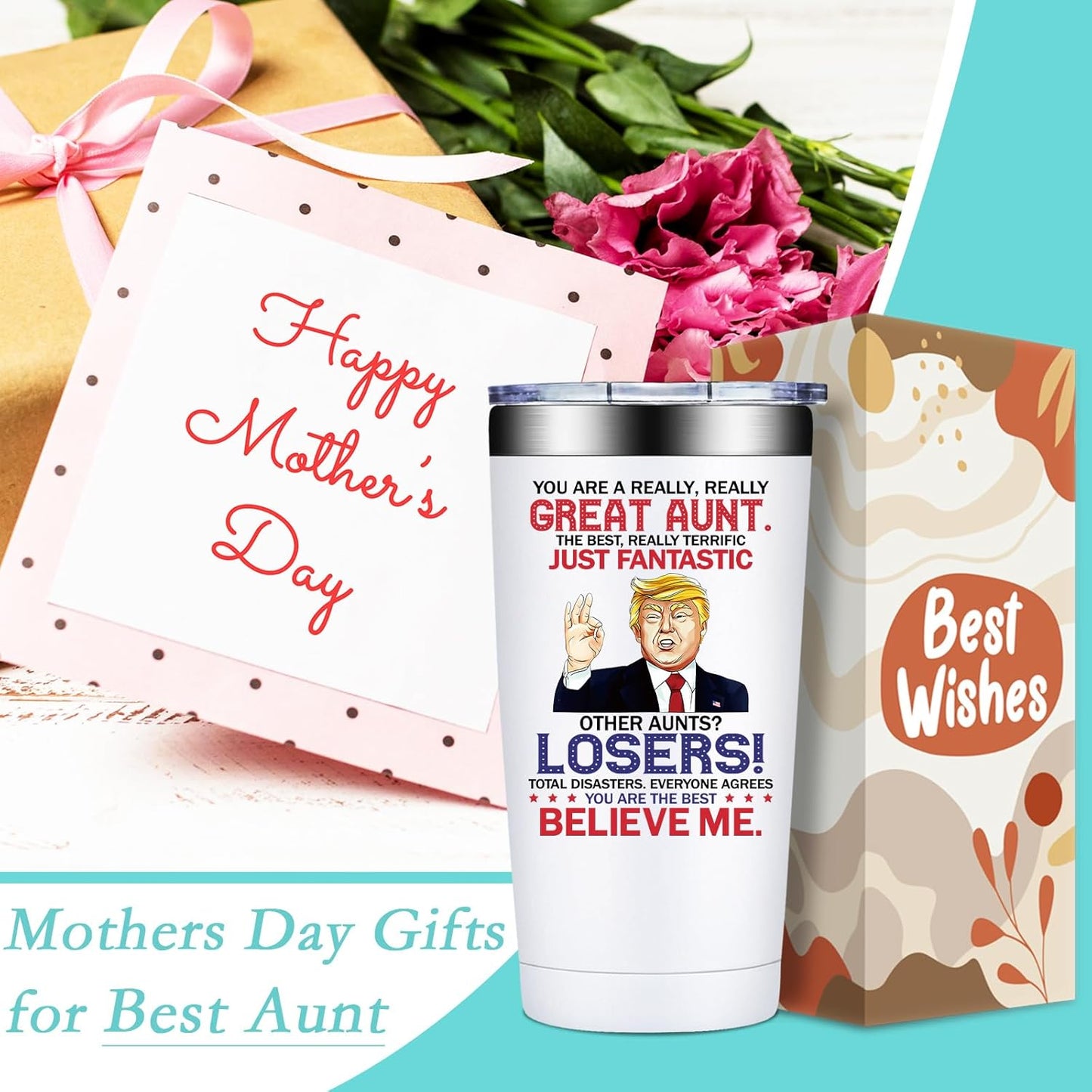 Aunt Gifts - Christmas Gifts for Aunts - Best Aunt Ever Gift - Auntie Gift Ideas - 20Oz Tumbler Cup