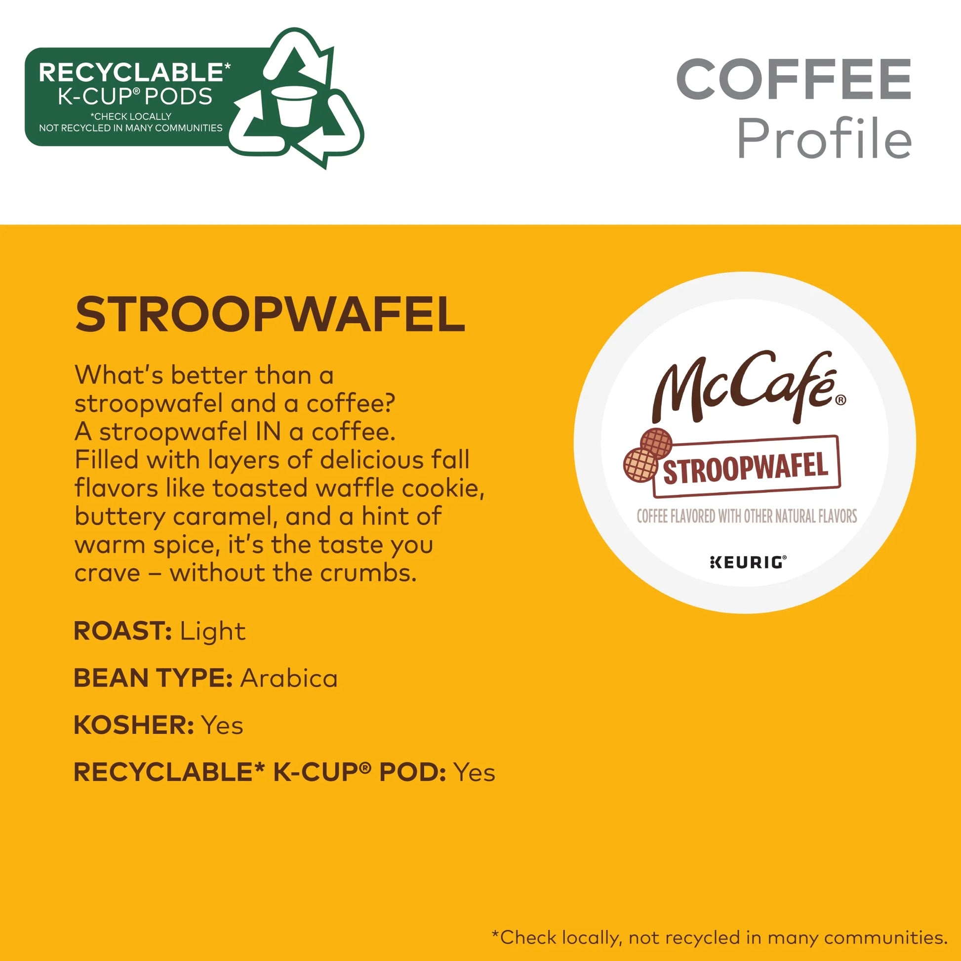 , Stroopwafel Light Roast K-Cup Coffee Pods, 24 Count