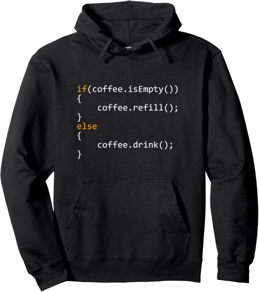 Funny Programmer Coffee Gift for Coders Pullover Hoodie